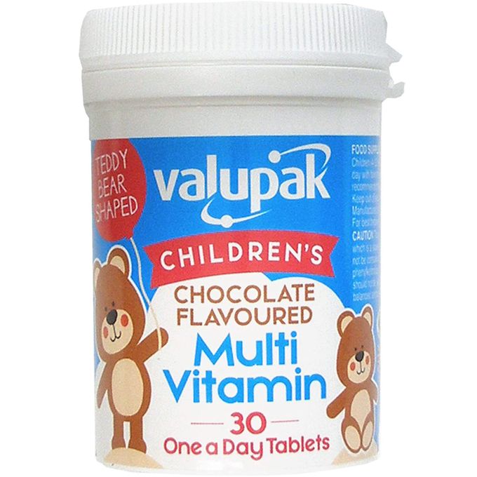 Valupak Children's Chocolate Flavoured Multi Vitamin Teddy Bear Shaped